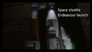 Space shuttle Endeavour launch - stop motion movie.