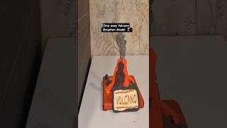 Volcano Eruption Model 🌋 | Easy School Project 😳 #shorts