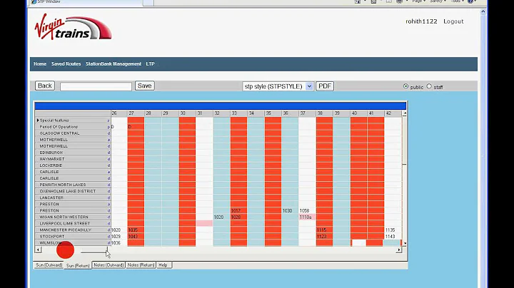Creating STP Train TimeTable  From Polestar System