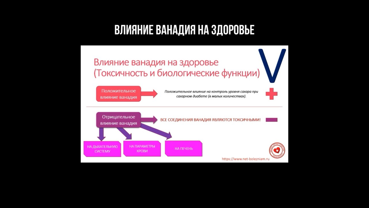 Влияние ванадия на здоровье 