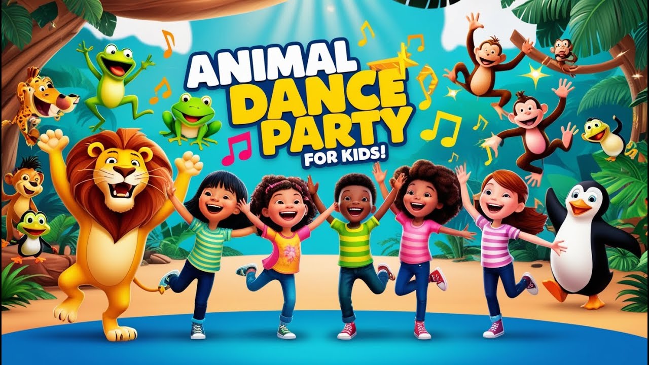 Animal Dance Party for Kids! 🦁🐸 Sing & Move with Fun Animal Songs ...