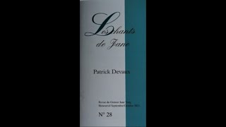 Brèves de poésie - Patrick Devaux - Revue "Les chants de Jane" sept/oct.2021