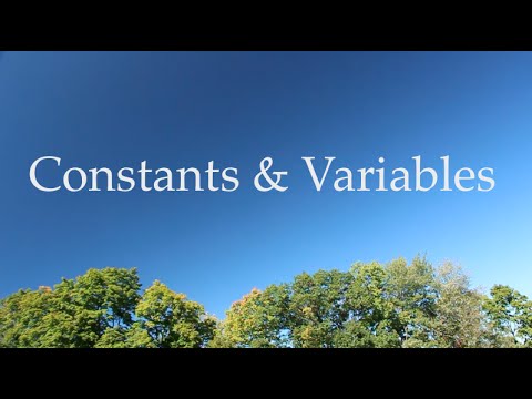 Change: Constants and Variables