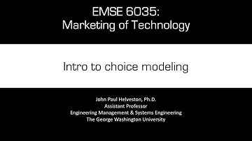 Introduction to choice modeling