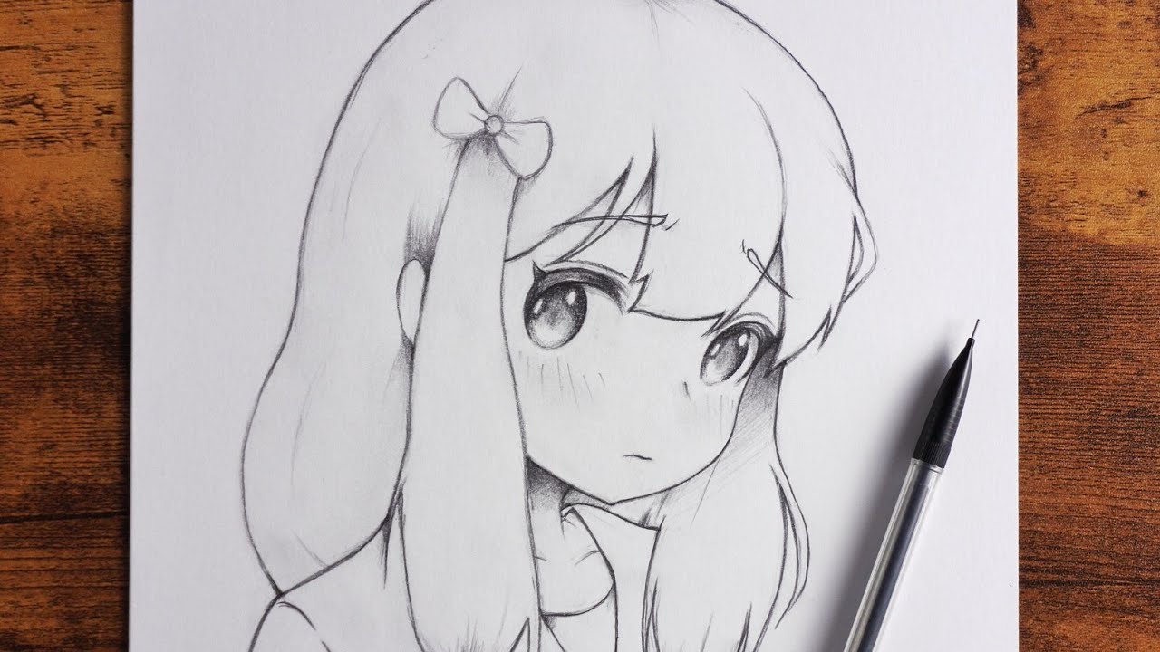 ⁣How to Draw Anime | Anime Drawing girl cute Easy