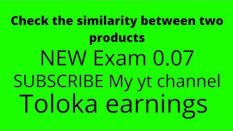 Check the similarity between two products /NEW (Exam) 0.07