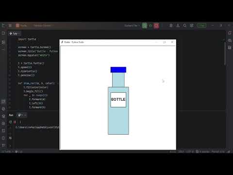 Draw a Bottle Using Python Turtle 🧴 | Beginner Creative Coding