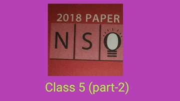 NSO| National Science Olympiad class 5 previous year question paper