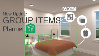 New feature update - How to 'Group & Ungroup' items in Planner 5D | Ayuh