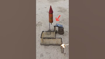 Matchstick Chain Reaction Firework Setup | Rocket & Bomb Ignition Experiment 🔥 #amzingshorts