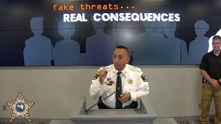 LIVE: Sheriff Carmine Marceno will announce an update in three school threat investigations.
