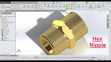 Hex Nipple Make in Solidworks | Hex Nipple | Solidworks Tutorial