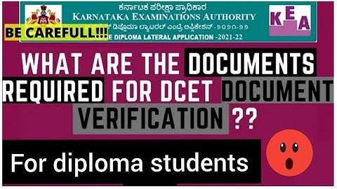 #dcet update|DCET DOCUMENT VERIFICATION 2021DOCUMENT REQUIRED|#DIPLOMA students 2021