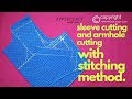 How to armhole cutting and sleeve cutting with stitching method  armhole drafting for beginners