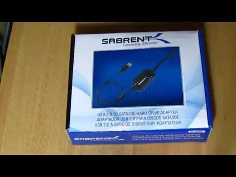 Sabrent usb2.0 to sata/ide hard drive adapter unboxing