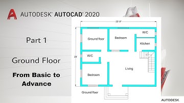 How to make Floor Plan in Auto CAD 2020 Part 1  #autocad #2020 #groundfloor #floorplan