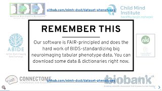 BIDS tabular phenotype data software for big neuroimaging studies 10-minute presentation