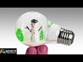 Christmas Snow Globe 🎄⛄❄ in a Light Bulb. Snowman Diorama / Resin Art