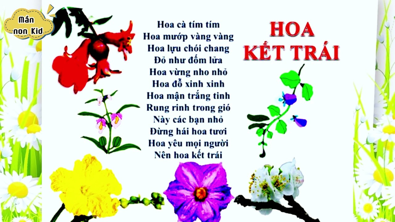 Bài Thơ Hoa Kết Trái - Thơ mầm non - Thơ thiếu nhi hay nhất