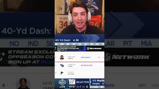Giants Fan Reacts to Malik Nabers 2024 NFL Draft Pick