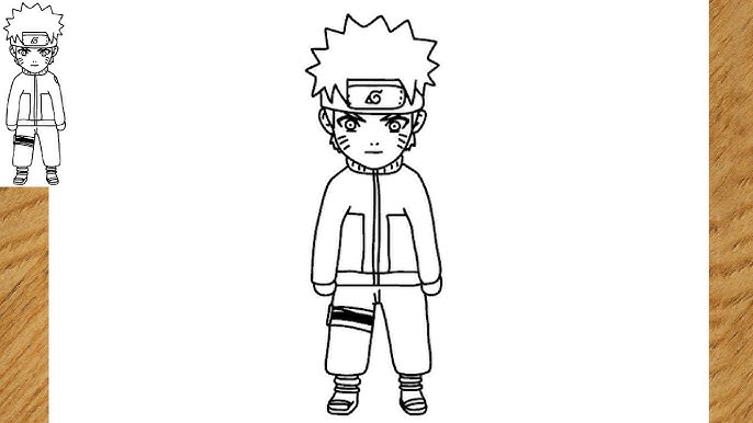 DESENHANDO o NARUTO PRETO E BRANCO Desenho Rapido 