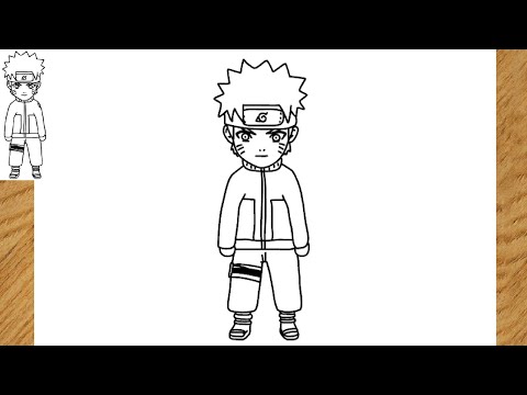 Como desenhar o Naruto Uzumaki versão shippuden corpo inteiro