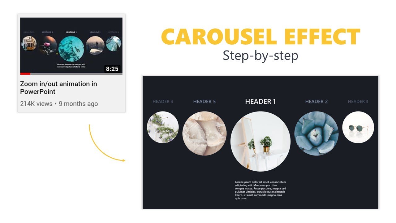 Animation Carousel Effect with images in PowerPoint  DOWNLOAD FILE