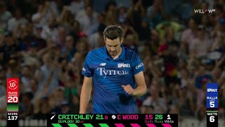 Chris Wood 4 wickets vs Welsh Fire | 24th Match - London Spirit vs Welsh Fire