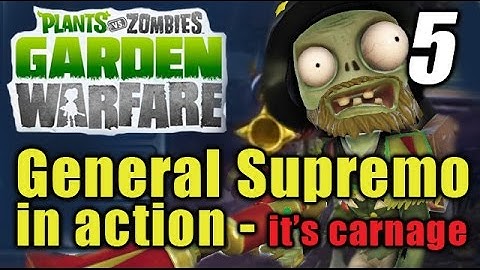 Plants vs Zombies Gameplay General Supremo in action, great game and tips