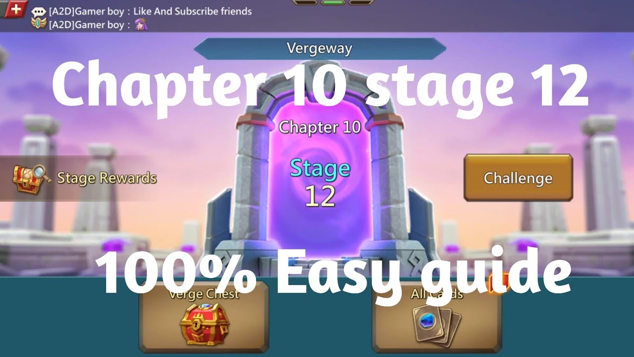 Lords mobile Vergeway chapter 10 stage 12|Chapter 10 stage 12 easiest guide