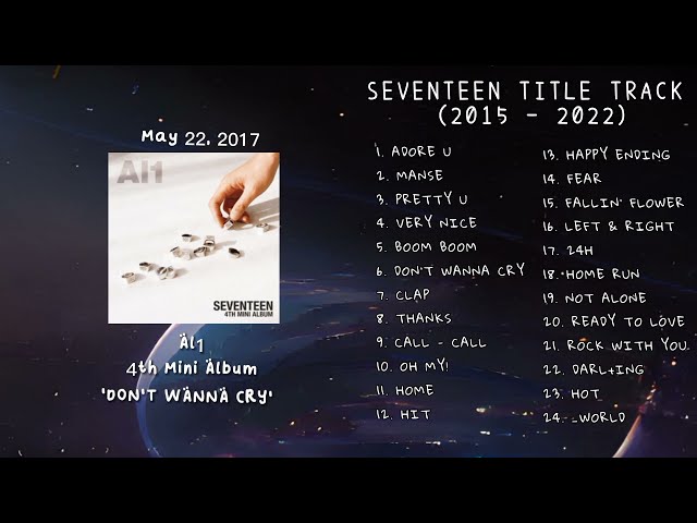 SEVENTEEN TITLE TRACK (2015-2022) class=