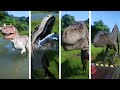 TRex vs IRex vs IRap vs Cera vs Carch - Dinosaurs Fighting - Jurassic World Evolution 4K 60 FPS