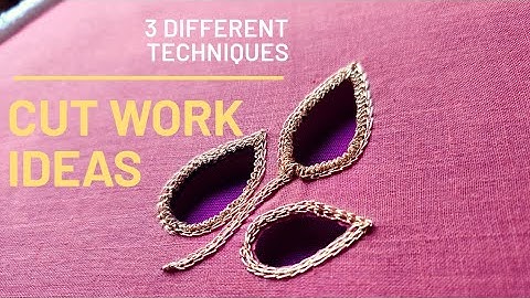 Basic cutwork tutorial for beginners |Aari work tutorial| 3 DIFFERENT IDEAS |Aari work for beginners