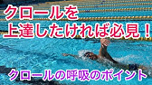 水泳 初級 クロールを長く楽に泳ぎ続けるには キャッチアップクロールのススメ Youtube