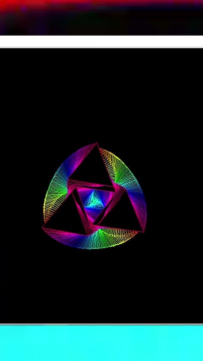 Python turtle graphics code=Spiral multi triangles design. - YouTube