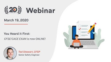 The CFSE and CACE Exams are Now Offered Online