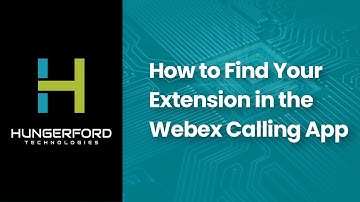How to Find Your Extension in the Webex Calling App