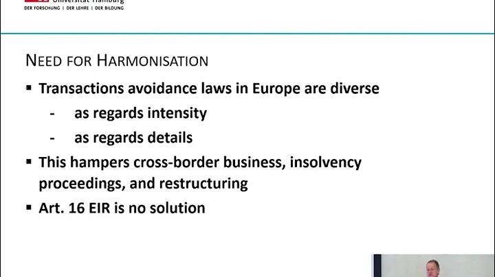 Harmonisation of transactions avoidance law: 3CL Lecture
