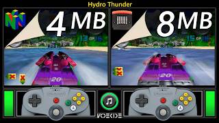 Hydro Thunder (Nintendo 64 vs Nintendo 64 w/ Expansion Pak) Real Hardware Comparison