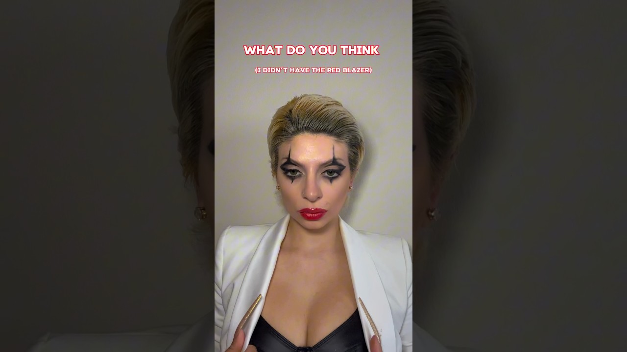 Lady Gaga Harley Quinn Look ❤️🖤 #joker #jokermovie #makeup #ladygaga #harleyquinn