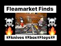 "Flea Market Treasures: Pocket Knives, Throwing Knife, Beetlejuice Toys & a Cool Treasure Box!"