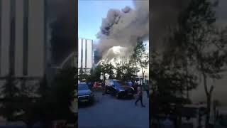 İkitellide Fabrika Yangını