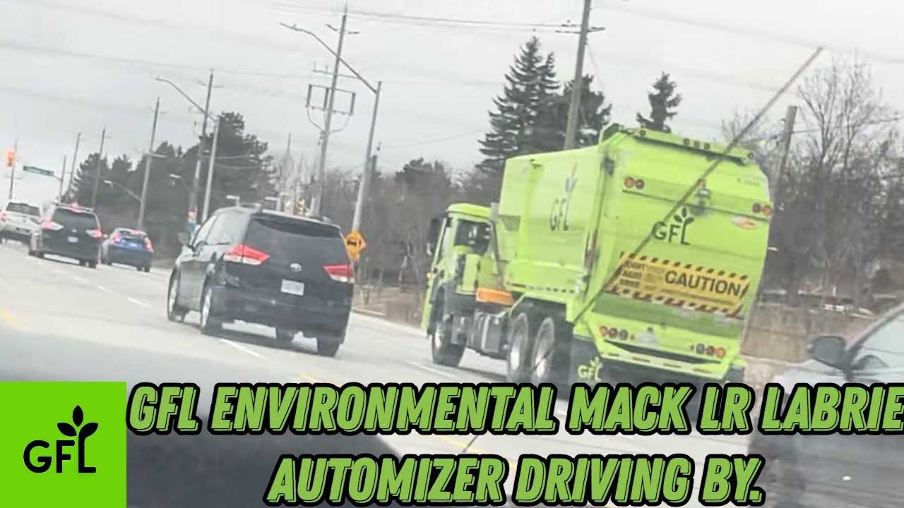 Max Labrie GFL Environmental Mack LR Labrie Automizer driving by. - YouTube
