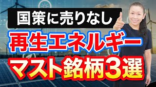 【国策に売りなし】再生エネルギー マスト銘柄３選