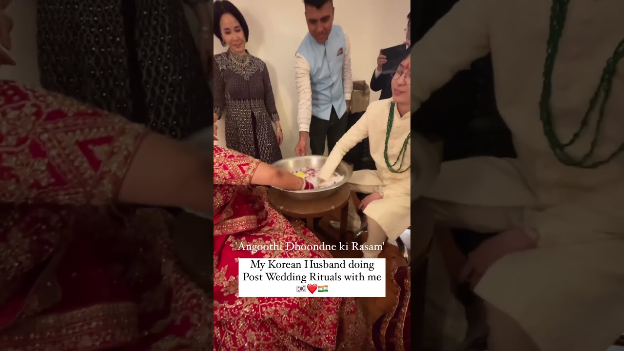 Korean Husband Does Indian Post Wedding Rituals with Me   korean    indian  indianwedding