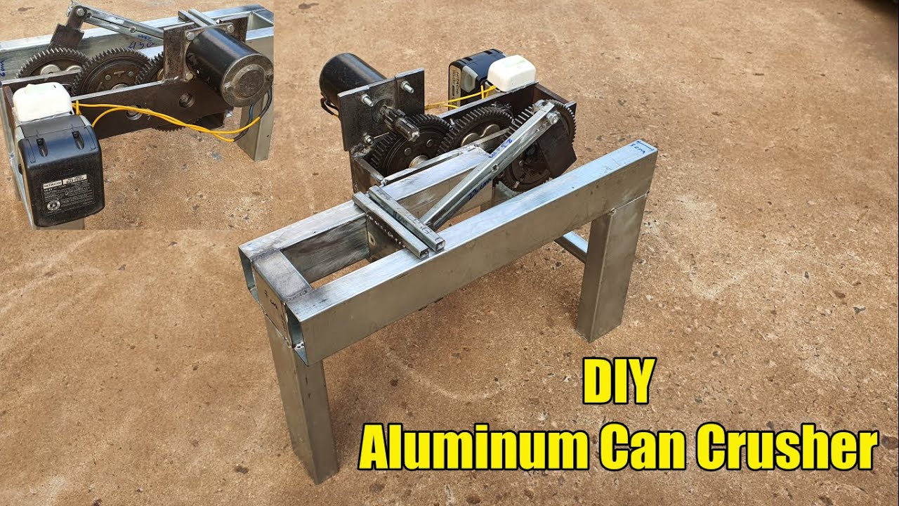 Homemade a Electric Aluminum Can Crusher 