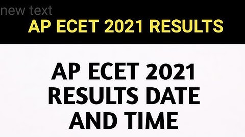 AP ECET 2021 RESULTS DATE AND TIME DECLARED #APECETRESULTSDATE #APECET2021RESULTSTIME