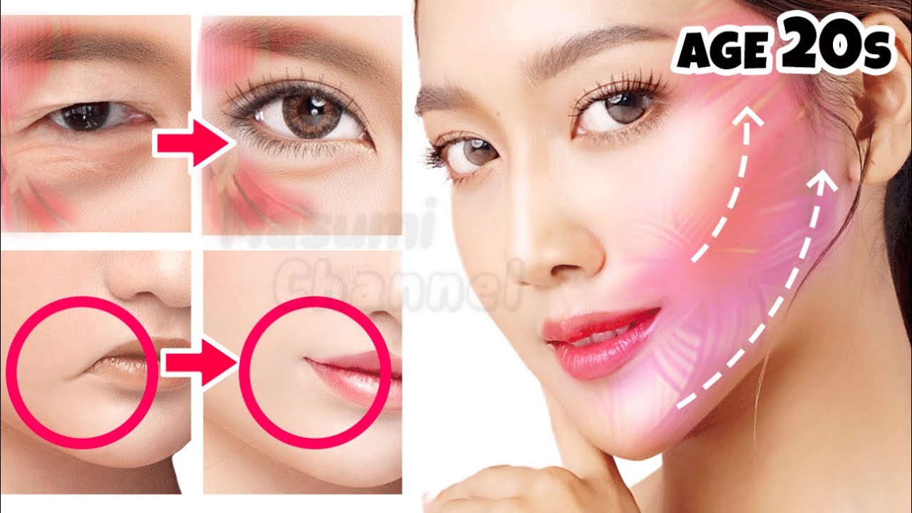 9-минутное упражнение по подтяжке лица для тех, кому 20 лет! Избавьтесь от жира на лице