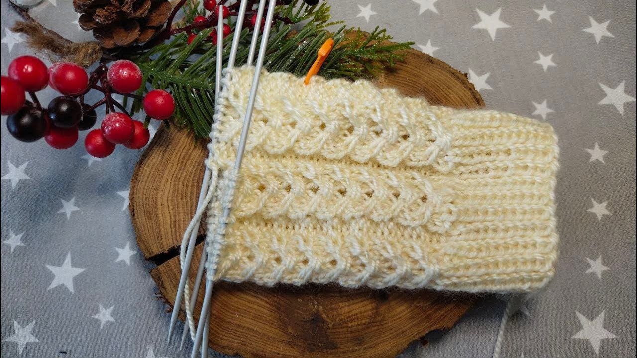 Узор / Крабики / для кругового вязания / носки / шапки / теплая безрукавка.