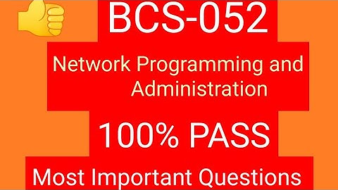 #BCS052#Network Programming & Administration #shortnotes #Krishnaofficial #softwareengineer